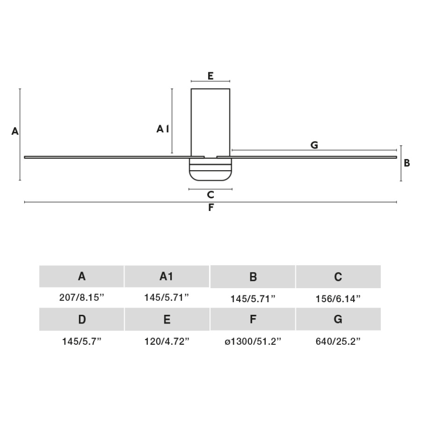 FARO 33831 - Stropný ventilátor PUNT TUB M hnedá/čierna pr. 130 cm + diaľkové ovládanie