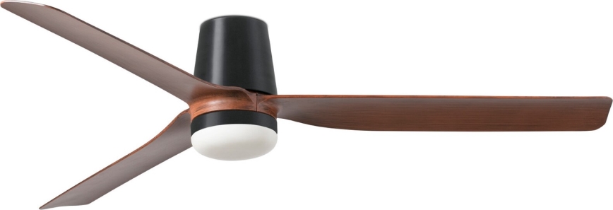 FARO 33831WT-1TW - LED Stmievateľný stropný ventilátor PUNT TUB M LED/18W/230V 3000/4200/6500K hnedá/čierna pr. 132 cm Wi-Fi Tuya + diaľkové ovládanie