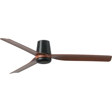 FARO 33831WT - Stropný ventilátor PUNT TUB M hnedá/čierna pr. 132 cm Wi-Fi Tuya + diaľkové ovládanie