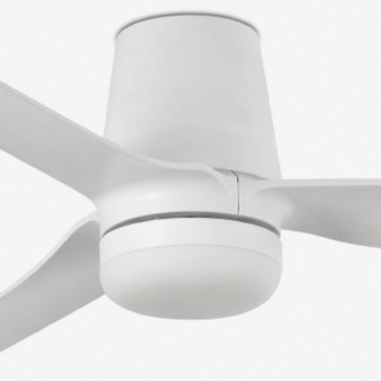 FARO 33832WT-1TW - LED Stmievateľný stropný ventilátor MINI PUNT TUB S LED/10W/230V 2700/4000/6000K biela pr. 90 cm Wi-Fi Tuya + diaľkové ovládanie
