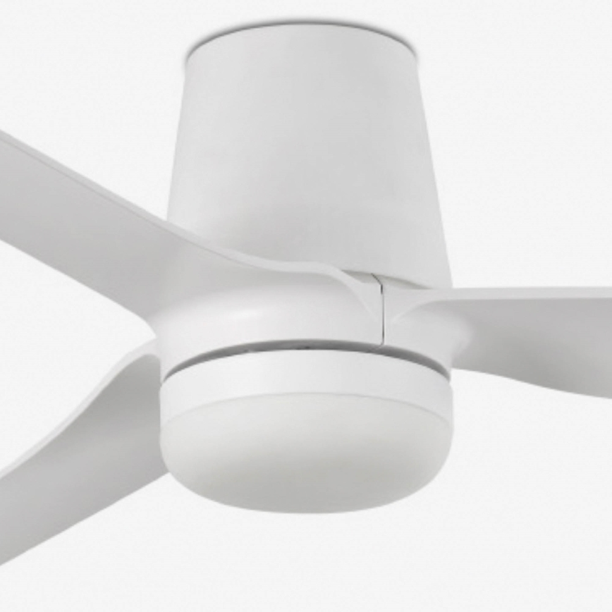 FARO 33832WT-1TW - LED Stmievateľný stropný ventilátor MINI PUNT TUB S LED/10W/230V 2700/4000/6000K biela pr. 90 cm Wi-Fi Tuya + diaľkové ovládanie