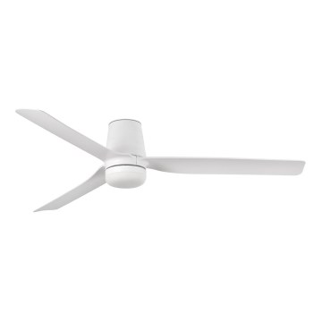 FARO 33832WT-1TW - LED Stmievateľný stropný ventilátor MINI PUNT TUB S LED/10W/230V 2700/4000/6000K biela pr. 90 cm Wi-Fi Tuya + diaľkové ovládanie