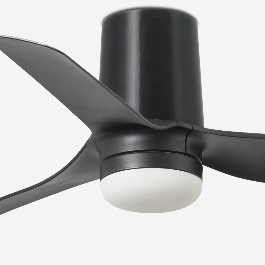 FARO 33834-1TW - LED Stmievateľný stropný ventilátor MINI PUNT TUB S LED/10W/230V 2700/4000/6000K pr. 90 cm čierna + diaľkové ovládanie