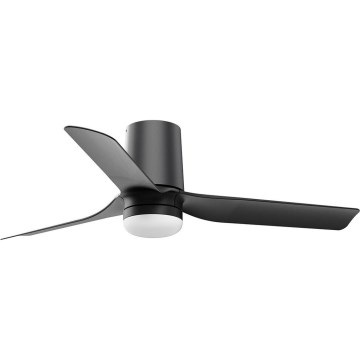 FARO 33834-1TW - LED stmievateľný stropný ventilátor MINI PUNT TUB s LED/10W/230V 2700/3000/4000K priemer 90 cm čierna + diaľkové ovládanie