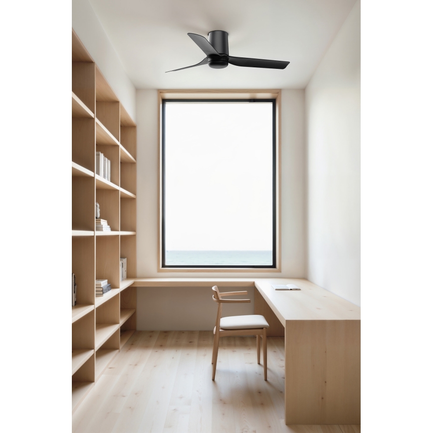 FARO 33834-Stropný ventilátor MINI PUNT TUB S čierna pr. 90 cm + diaľkové ovládanie