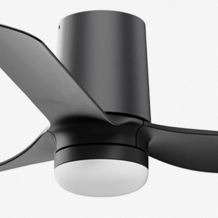 FARO 33834WT-1TW - LED Stmievateľný stropný ventilátor MINI PUNT TUB S LED/10W/230V 2700/4000/6000K čierna pr. 90 cm Wi-Fi Tuya + diaľkové ovládanie