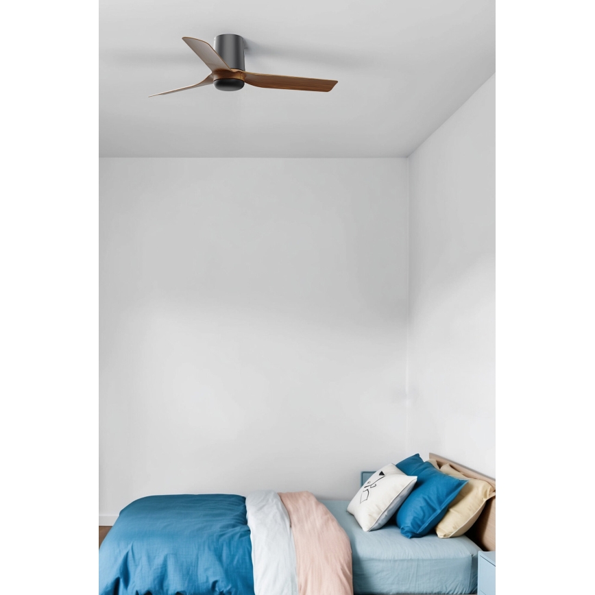 FARO 33835 - Stropný ventilátor MINI PUNT TUB S hnedá/čierna pr. 90 cm + diaľkové ovládanie