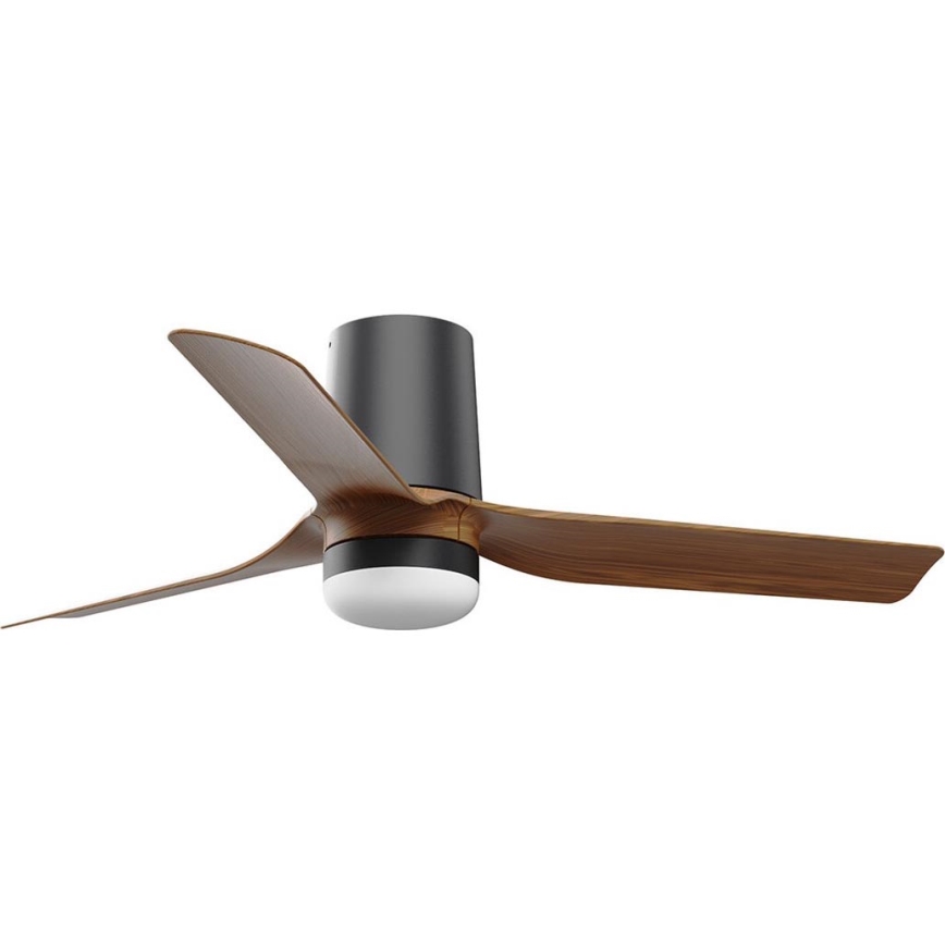 FARO 33835WT-1TW - LED Stmievateľný stropný ventilátor MINI PUNT TUB S LED/10W/230V 2700/4000/6000K hnedá/čierna pr. 90 cm Wi-Fi Tuya + diaľkové ovládanie