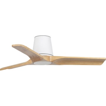 FARO 33836 - Stropný ventilátor HEYWOOD TUB S borovica/biela pr. 90 cm + DO