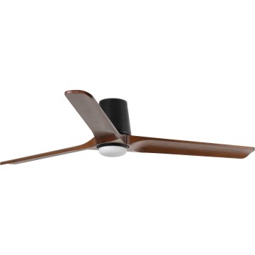 FARO 33839WT-1TW - LED Stmievateľný stropný ventilátor HEYWOOD TUB L LED/10W/230V 2700/4000/6000K borovica/čierna pr. 132 cm Wi-Fi Tuya + diaľkové ovládanie
