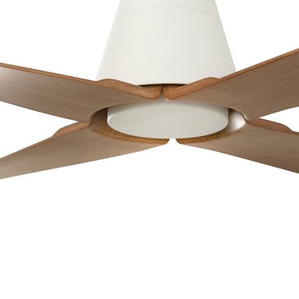 FARO 34105 - Stropný ventilátor TYPHOON M hnedá/biela pr. 130 cm IP44 + diaľkové ovládanie