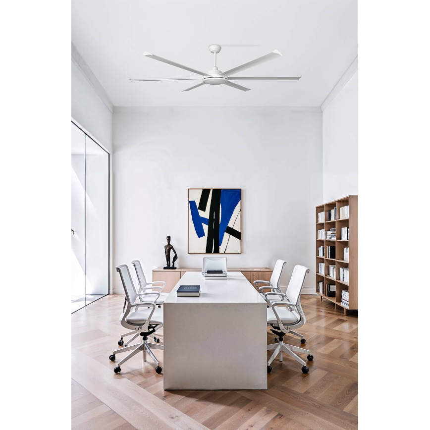 FARO 34202-130 - LED Stropný ventilátor ROTTERDAM XL LED/32W/230V biela pr. 200 cm + diaľkové ovládanie