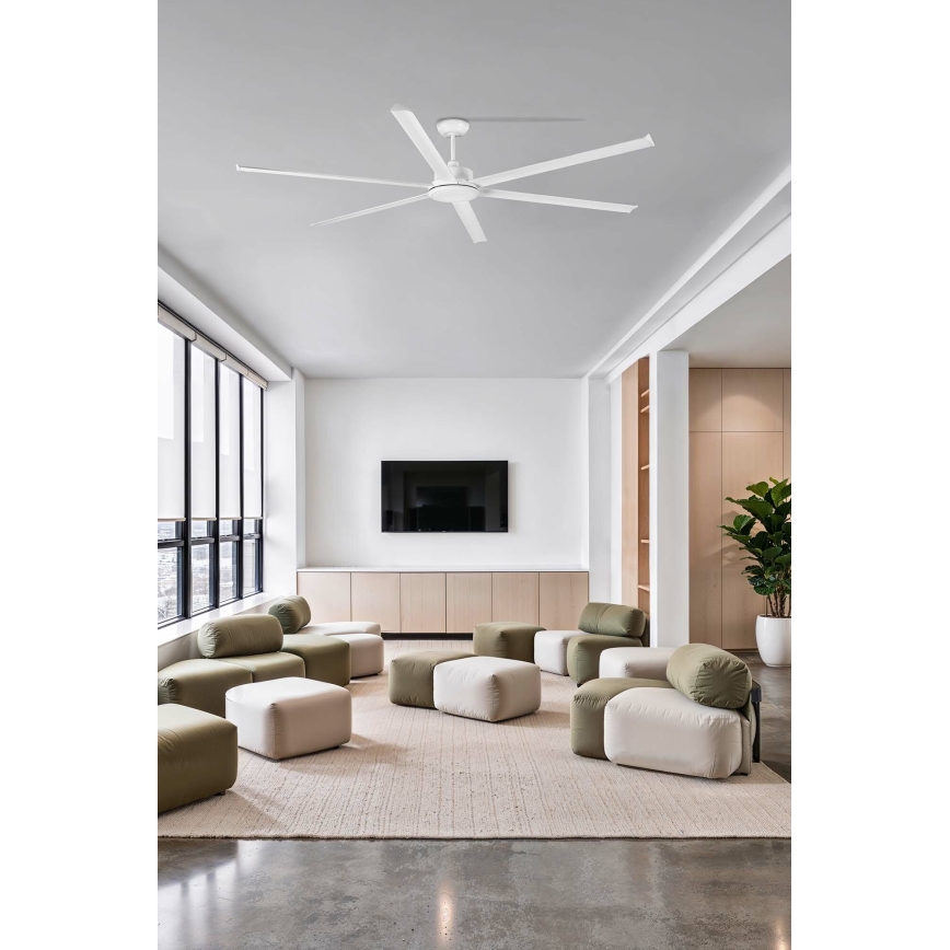 FARO 34206-130 - LED Stmievateľný stropný ventilátor ROTTERDAM XXL LED/32W/230V biela pr. 250 cm + diaľkové ovládanie