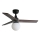 FARO 34278WT-11L - Stropný ventilátor KLIM S 1xE27/15W/230V drevo/čierna pr. 92,5 cm Wi-Fi Tuya + diaľkové ovládanie