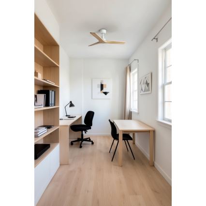 FARO 34281 - Stropný ventilátor KLIM S hnedá/biela pr. 92,5 cm + diaľkové ovládanie