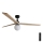 FARO 34282-11L - Stropný ventilátor KLIM L 1xE27/15W/230V drevo/čierna pr. 150 cm + diaľkové ovládanie