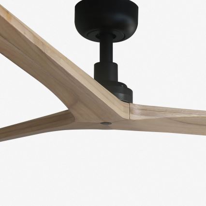 FARO 34282 - Stropný ventilátor KLIM L borovica/čierna pr. 150 cm + diaľkové ovládanie