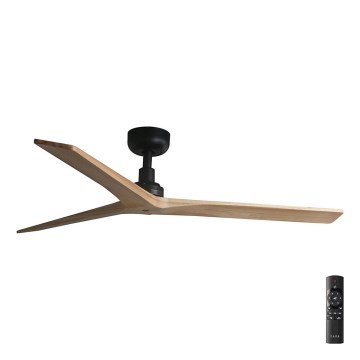 FARO 34283 - Stropný ventilátor KLIM M borovica/čierna pr. 125 cm + diaľkové ovládanie