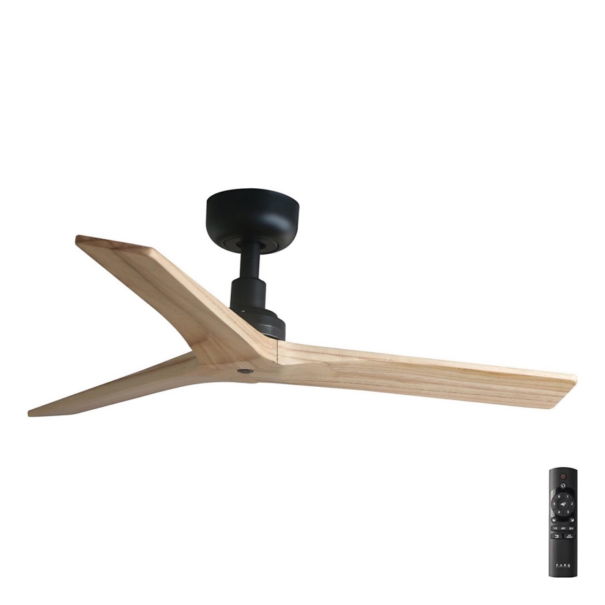 FARO 34284 - Stropný ventilátor KLIM S hnedá/čierna pr. 92,5 cm + diaľkové ovládanie