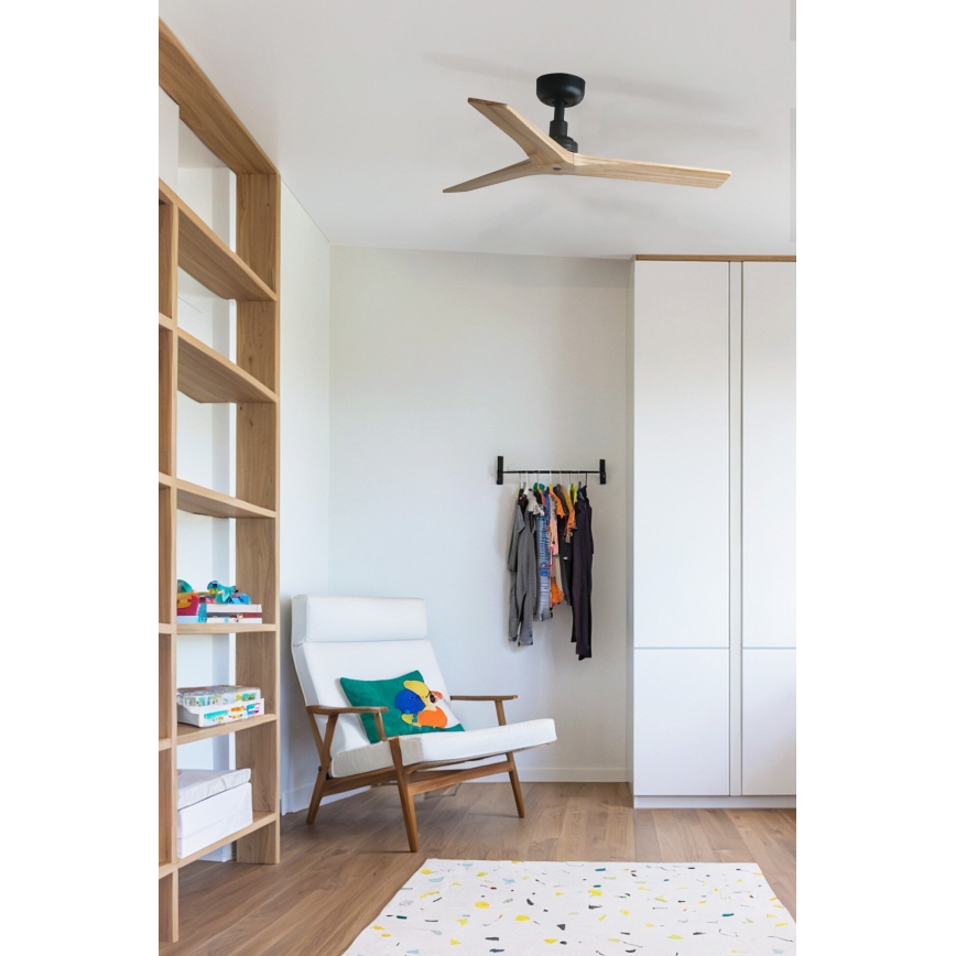 FARO 34284 - Stropný ventilátor KLIM S hnedá/čierna pr. 92,5 cm + diaľkové ovládanie