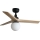 FARO 34284WT-11L - Stropný ventilátor KLIM S 1xE27/15W/230V borovica/čierna pr. 92,5 cm Wi-Fi Tuya + diaľkové ovládanie