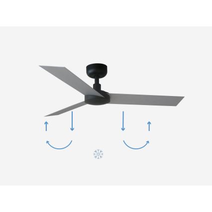 FARO 34285 - Stropný ventilátor CRUISER S čierna pr. 106 cm + diaľkové ovládanie