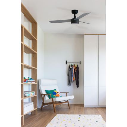 FARO 34285WT1S - LED stmievateľný stropný ventilátor CRUISER s LED/18W/230V 2700/3000/4000K pr. 106 cm šedá/čierna Wi-Fi Tuya + diaľkové ovládanie