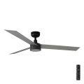 FARO 34286-1TW - LED Stmievateľný stropný ventilátor CRUISER L LED/18W/230V 2700/4000/6500K pr. 132 cm čierna/šedá + diaľkové ovládanie