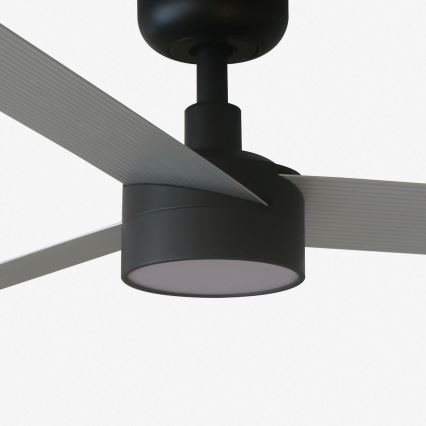 FARO 34286-1TW - LED stmievateľný stropný ventilátor CRUISER L LED/18W/230V 2700/3000/4000K pr. 132 cm čierna/šedá + diaľkové ovládanie