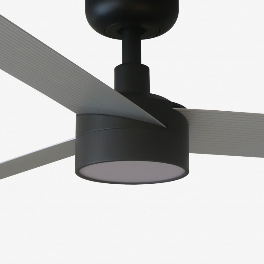 FARO 34286-1TW - LED stmievateľný stropný ventilátor CRUISER L LED/18W/230V 2700/3000/4000K pr. 132 cm čierna/šedá + diaľkové ovládanie
