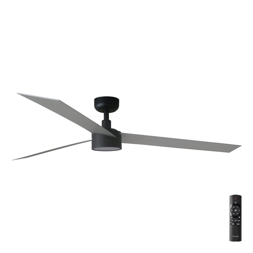 FARO 34287-1TW - LED Stmievateľný stropný ventilátor CRUISER XL LED/18W/230V 2700/4000/6500K pr. 160 cm čierna/šedá + diaľkové ovládanie