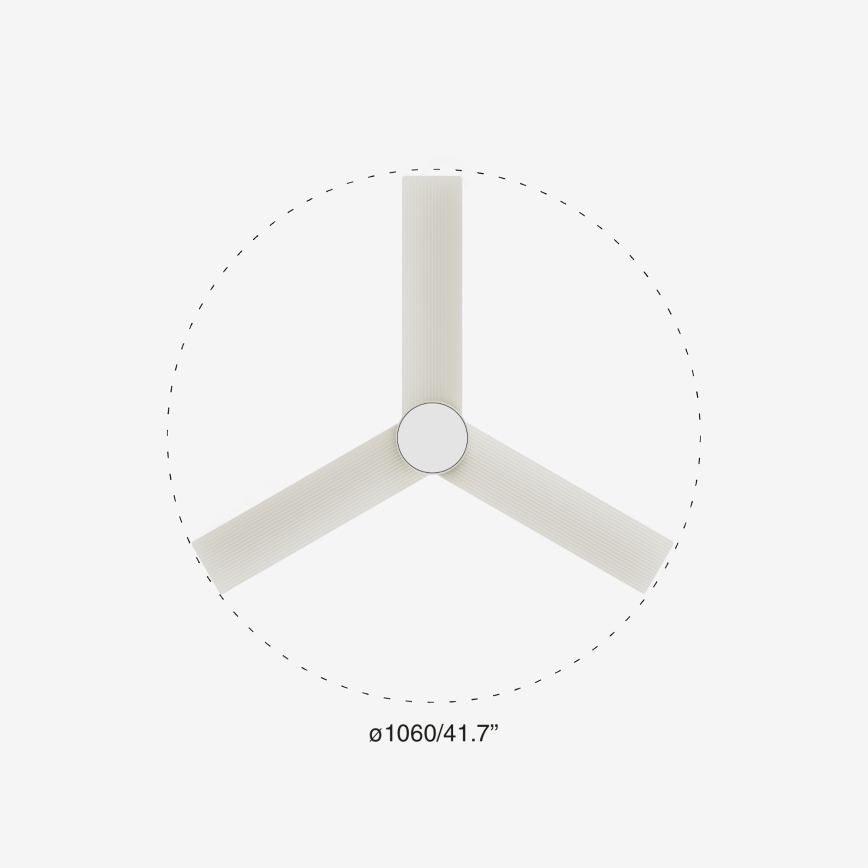 FARO 34288-1TW - LED stlmiteľný ventilátor CRUISER s LED/20W/230V pr. 106 cm 2700/3000/4000K + diaľkové ovládanie