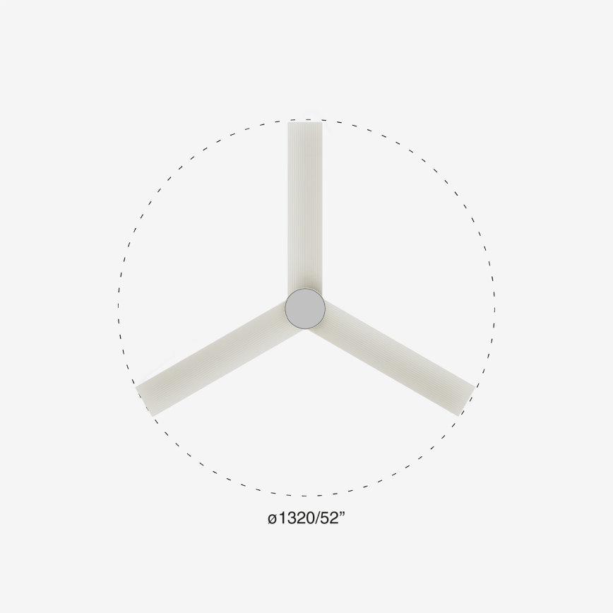 FARO 34290-1TW - LED Stmievateľný ventilátor CRUISER LED/20W/230V 2700/4000/6500K pr. 132 cm biela + diaľkové ovládanie
