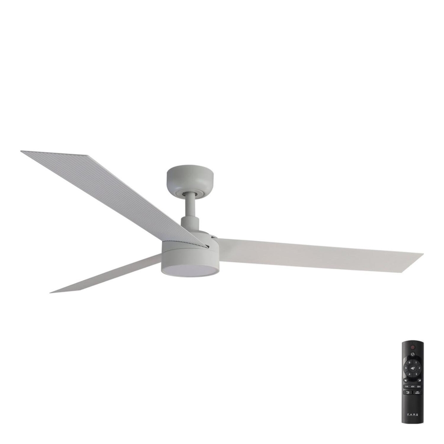 FARO 34290-1TW - LED Stmievateľný ventilátor CRUISER LED/20W/230V 2700/4000/6500K pr. 132 cm biela + diaľkové ovládanie