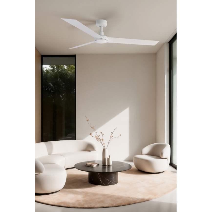 FARO 34290WT - Stropný ventilátor CRUISER L biela pr. 132 cm Wi-Fi Tuya + diaľkové ovládanie