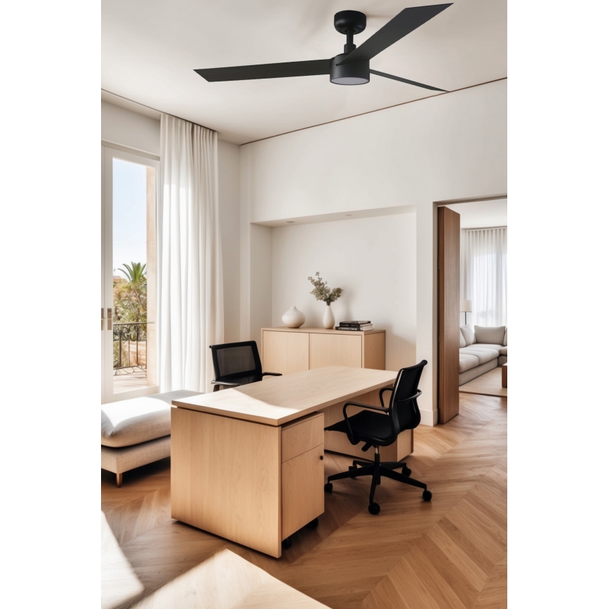 FARO 34291WT1S - LED stmievateľný stropný ventilátor CRUISER L LED/18W/230V 2700/3000/4000K priemer 132 cm čierna Wi-Fi Tuya + diaľkové ovládanie
