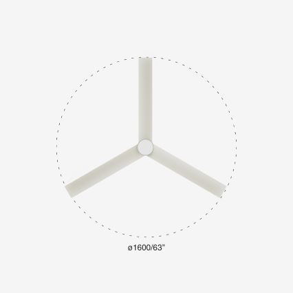 FARO 34292-1TW - Stmievateľný LED ventilátor CRUISER, 20 W, 230 V, 2700/3000/4000 K, priemer 160 cm, biela, s diaľkovým ovládaním