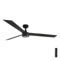 FARO 34293-1TW - LED Stlmiteľný stropný ventilátor CRUISER XL LED/18W/230V 2700/3000/4000K pr. 160 cm čierna + diaľkové ovládanie