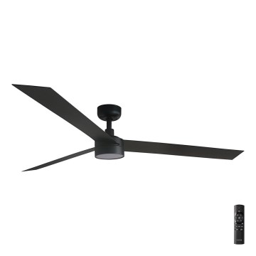 FARO 34293-1TW - LED Stlmiteľný stropný ventilátor CRUISER XL LED/18W/230V 2700/3000/4000K pr. 160 cm čierna + diaľkové ovládanie