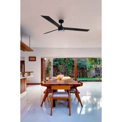 FARO 34293-1TW - LED Stmievateľný stropný ventilátor CRUISER XL LED/18W/230V 2700/4000/6500K pr. 160 cm čierna + diaľkové ovládanie