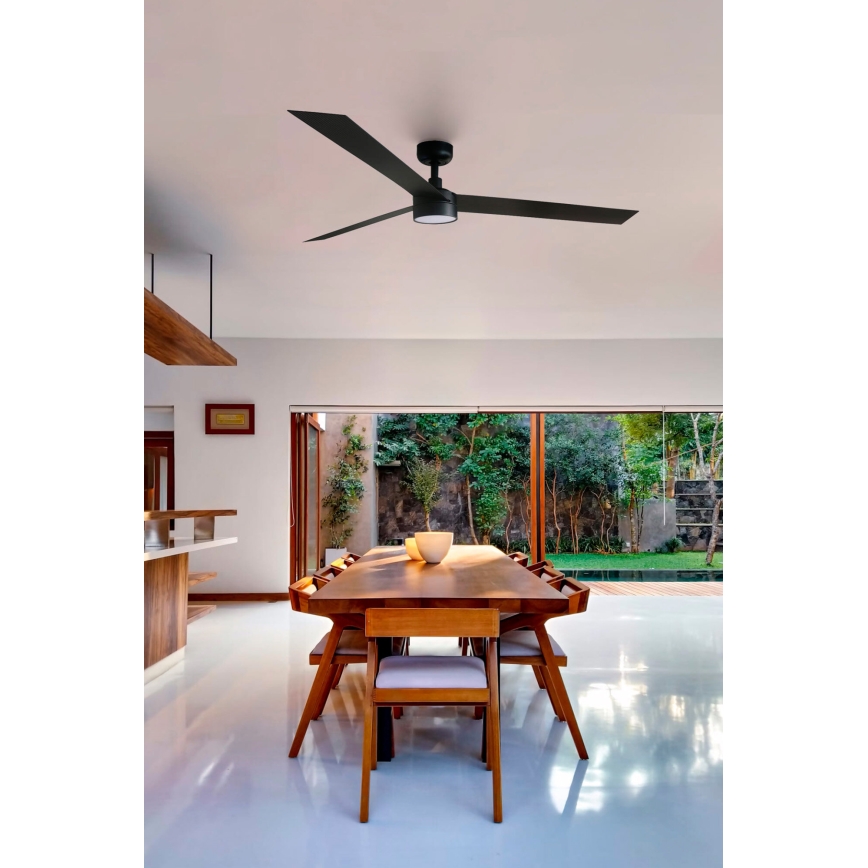 FARO 34293-1TW - LED Stmievateľný stropný ventilátor CRUISER XL LED/18W/230V 2700/4000/6500K pr. 160 cm čierna + diaľkové ovládanie