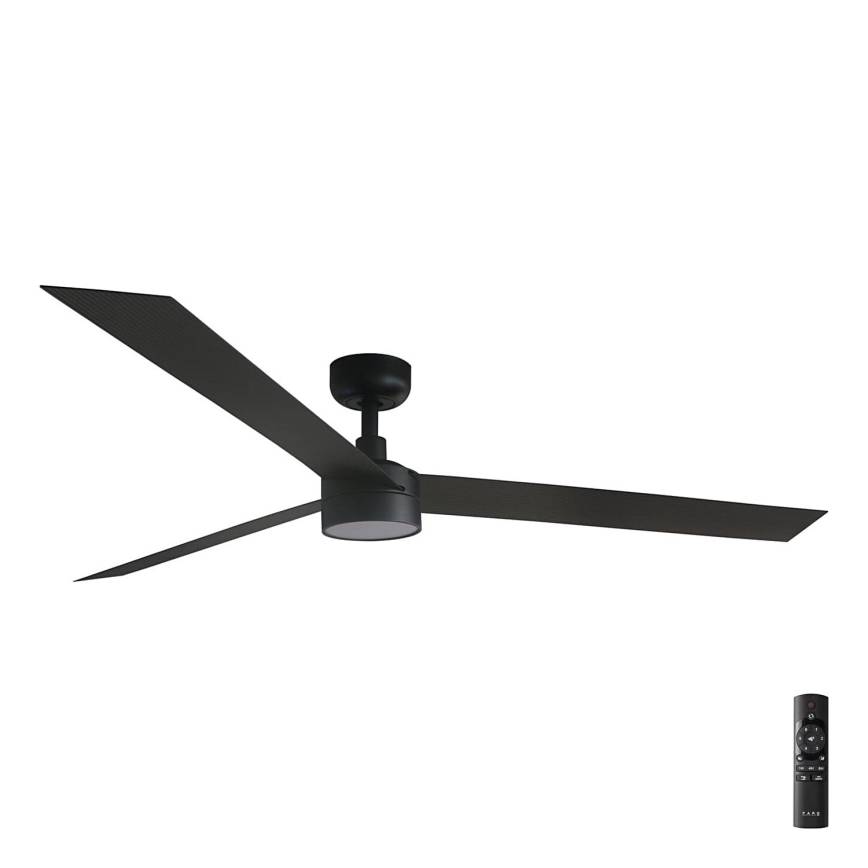 FARO 34293-1TW - LED Stmievateľný stropný ventilátor CRUISER XL LED/18W/230V 2700/4000/6500K pr. 160 cm čierna + diaľkové ovládanie