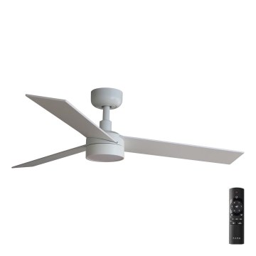 FARO 34295-1TW - LED Stmievateľný stropný ventilátor RUDDER S LED/18W/230V 2700/4000/6500K pr. 106 cm biela + diaľkové ovládanie
