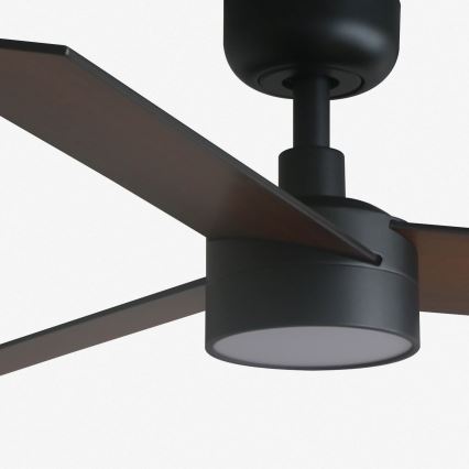 FARO 34296-1TW - LED stmievateľný stropný ventilátor RUDDER S LED/18W/230V 2700/3000/4000K priemer 106 cm čierna + diaľkové ovládanie
