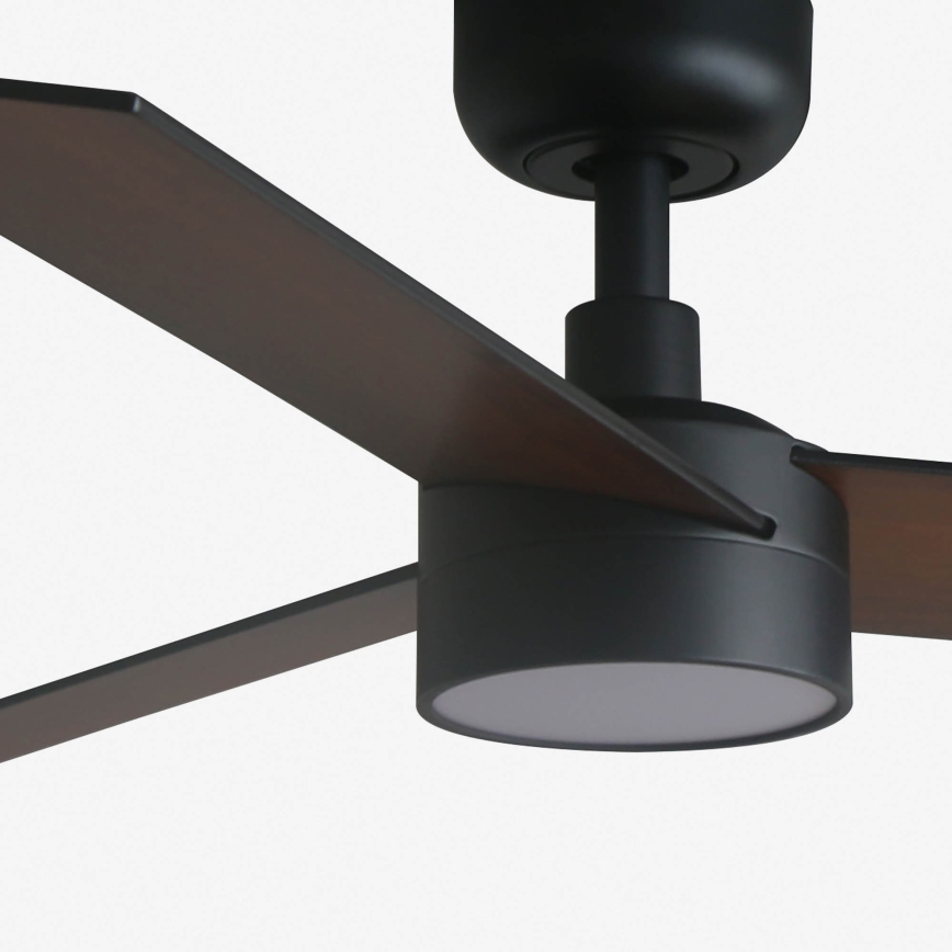 FARO 34296-1TW - LED stmievateľný stropný ventilátor RUDDER S LED/18W/230V 2700/3000/4000K priemer 106 cm čierna + diaľkové ovládanie