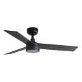 FARO 34296WT1S - LED stmievateľný stropný ventilátor RUDDER S LED/18 W/230 V 2700/3000/4000 K priemer 106 cm hnedá/čierna Wi-Fi Tuya + diaľkové ovládanie