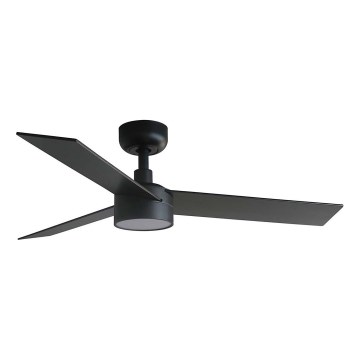 FARO 34296WT1S - LED stmievateľný stropný ventilátor RUDDER S LED/18 W/230 V 2700/3000/4000 K priemer 106 cm hnedá/čierna Wi-Fi Tuya + diaľkové ovládanie
