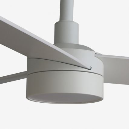 FARO 34297WT-1TW - LED Stmievateľný stropný ventilátor RUDDER L LED/18W/230V 2700/4350/6000K biela pr. 132 cm Wi-Fi Tuya + diaľkové ovládanie