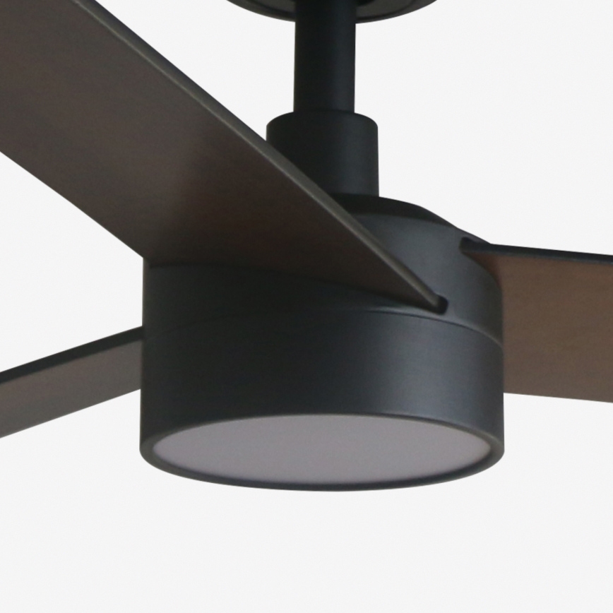 FARO 34298WT-1TW - LED Stmievateľný stropný ventilátor RUDDER L LED/18W/230V 2700/4350/6000K čierna pr. 132 cm Wi-Fi Tuya + diaľkové ovládanie