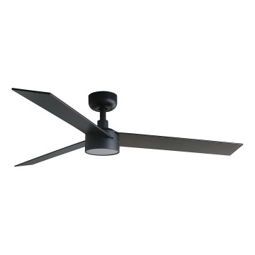 FARO 34298WT1S - LED stmievateľný stropný ventilátor RUDDER L LED/18W/230V 2700/3000/4000K pr. 132 cm hnedá/čierna Wi-Fi Tuya + diaľkové ovládanie
